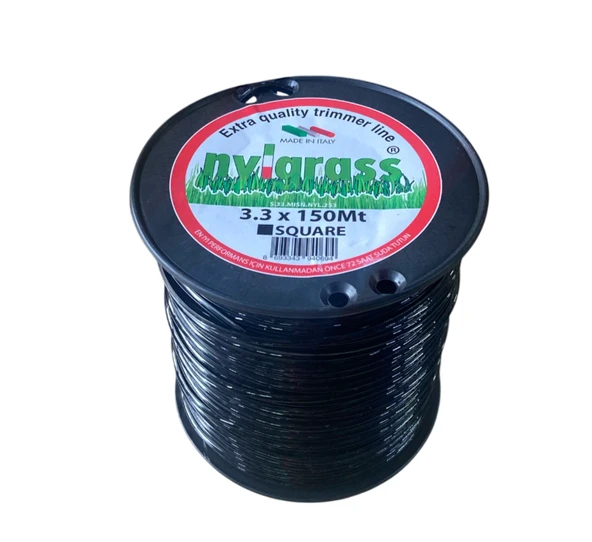 NYLGRASS MİSİNA 3.3mm 150 mt 4 KÖŞE SİYAH ürün görseli 1