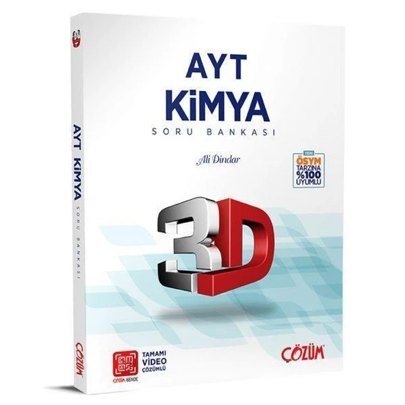 AYT 3D Kimya Tamamı Video Çözümlü Soru Bankası 3D Yayınları ürün görseli 1