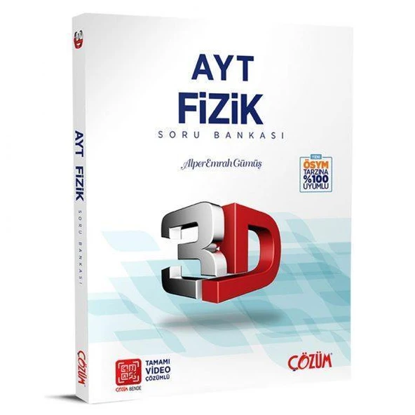 AYT 3D Fizik Tamamı Video Çözümlü Soru Bankası 3D Yayınları ürün görseli 1