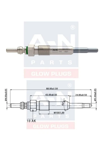 KIZDIRMA BUJISI ECO 11V VOLVO S 40 1.9 DI 7700111323 GN018 0100226373 GLP224 0250212009 DP4 Y732J B1 ürün görseli 1