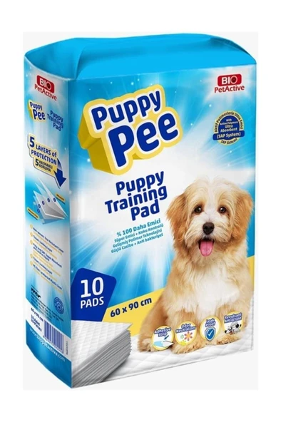 Bio Pet Active Puppy Pee Köpek Çiş Eğitim Pedi 60x90cm (10'lu) ürün görseli 1