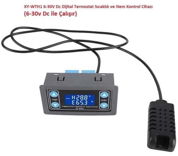 XY-WTH1 6-30V Dc Dijital Termostat Sıcaklık ve Nem Kontrol Cihazı (6-30v Dc ile Çalışır) ürün görseli 1