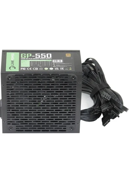 Gamepower GP-550 APFC 14cm 80+ Bronze 550W Power Supply ürün görseli 1
