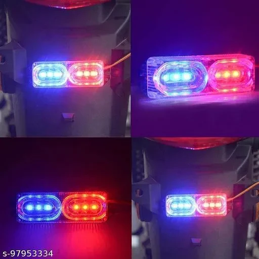 1 Adet 12V Kırmızı - Mavi Işık Animasyonlu Çakar Led, Red - Blue Modüler Led (10 x 3,5 Cm) ürün görseli 1