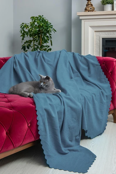 Kaymaz Koltuk Örtüsü Çift Taraflı Mikrofiber Şönil 175x350 cm XL- Petrol – Kedi Köpek ve Çocuk Dostu ürün görseli 1