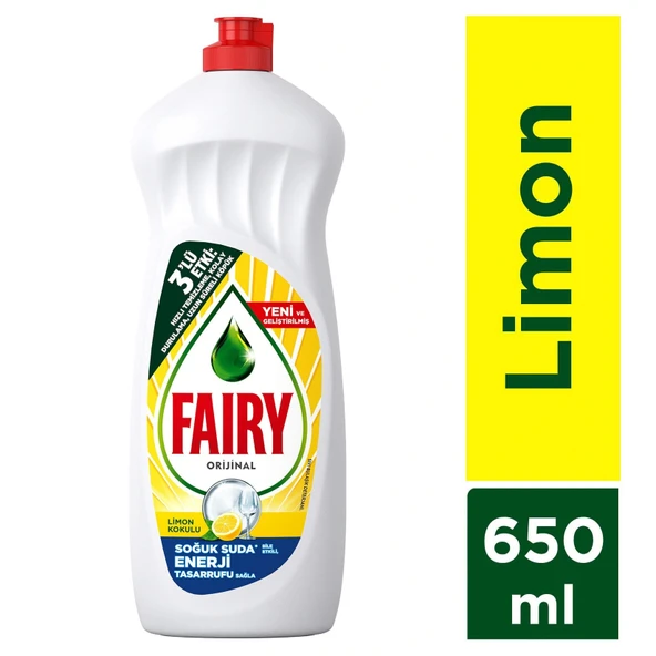Fairy Bulaşık Deterjanı Limon 650ml ürün görseli 1