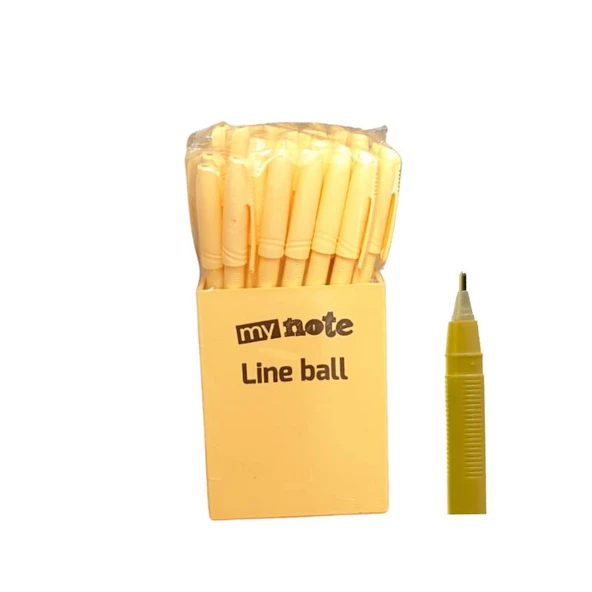 Mynote Line Ball 50'li PP Kutu Pastel Turuncu ürün görseli 1
