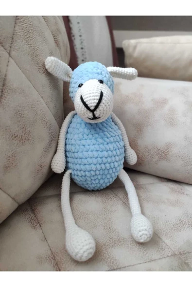 ASELYA  AMİGURUMİ  EL YAPIMI OYUNCAK KUZU 30CM ürün görseli 1