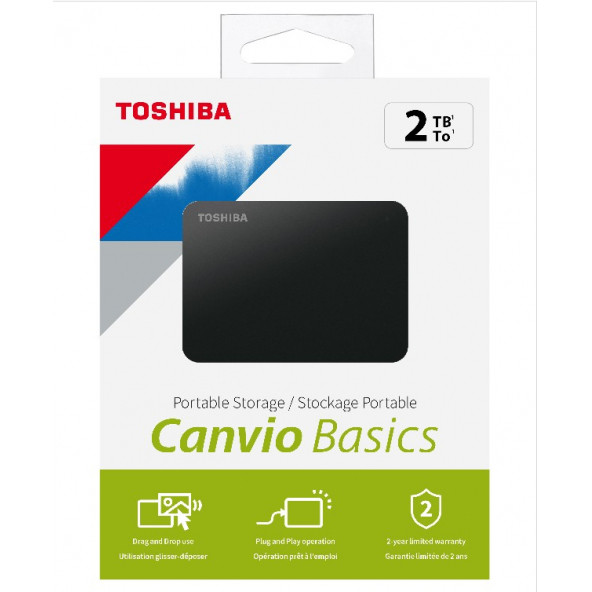 Toshiba Harici Canvio 2TB 2.5 USB 3.2 HDTB320EK3AA ürün görseli 1
