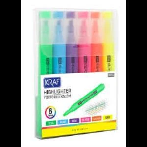KRAF FOSFORLU KALEM TRIO BRIGHT COLORS 315 6 LI ürün görseli 1