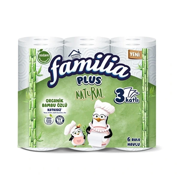 Familia 6lı Natural Havlu ürün görseli 1