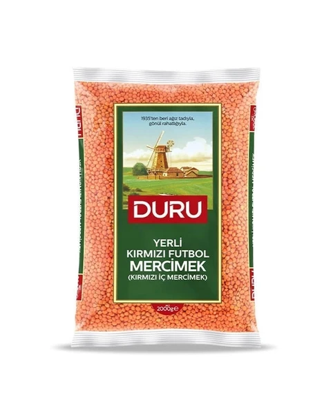 Duru Kırmızı Mercimek Futbol 2000gr ürün görseli 1