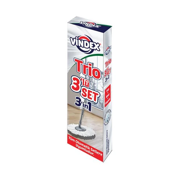 Vindex Trio 3 lü Set - Sap + Mop + Kapak ürün görseli 1