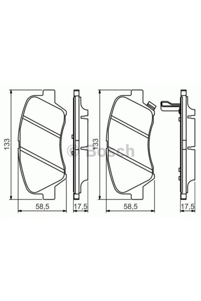 Bosch 0986494563 Ön Balata Hyundaı Accent Blue 1.4 1.6crdi 11 Rıo 1.1 1.25 1.4 Cvvt 1.4crdi ürün görseli 1
