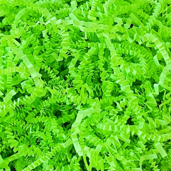 Hediye Zigzag Kırpık Kutu Dolgu Kağıdı 100 GR  Neon Yeşil ürün görseli 1