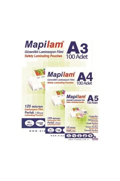Mapi A-5  Laminasyon 125 Micron 100'Lü 1021205 ürün görseli 1