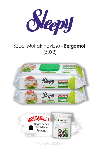 Easy Clean 2'li Bergamotlu Süper Mutfak Havlusu 50'li ve ROSIE ürün görseli 1