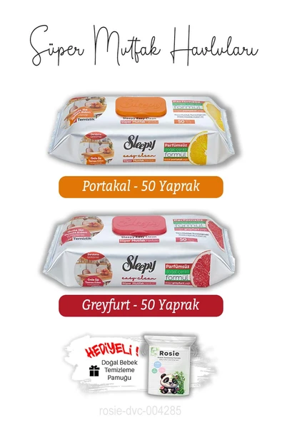 Portakal ve Greyfurt Süper Mutfak Havlusu 50'li ve ROSIE ürün görseli 1