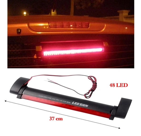 Çakar Modüllü 20 Modlu 48 Ledli Arka Cam 3.stop Lambası 12v. - Resim 2