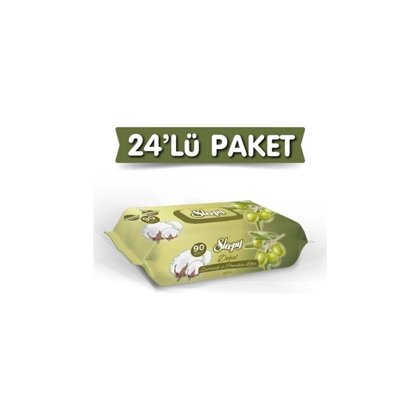 Sleepy 90'lı Zeytin Yağlı Islak Mendil (24 Adet) ürün görseli 1