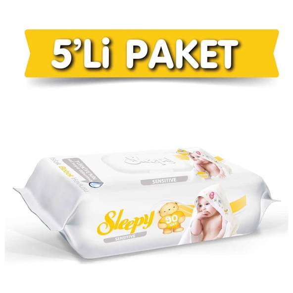 Sleepy Sensitive Islak Havlu 90LI 5'li ürün görseli 1