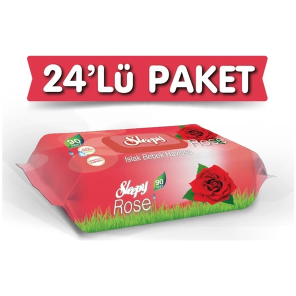 Sleepy Gül Kokulu Islak Havlu 90 Adet 24'lü rosie-dvc-004311-43611 ürün görseli 1