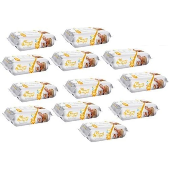 Sleepy Islak Mendil Sensitive 90 Yaprak x 12 Adet 1080 Yaprak ürün görseli 1