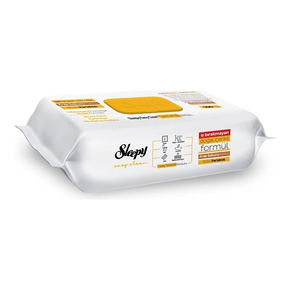 Sleepy Easy Clean Arap Sabunu Katkılı Yüzey Temizlik Havlusu 100 Adet ürün görseli 1