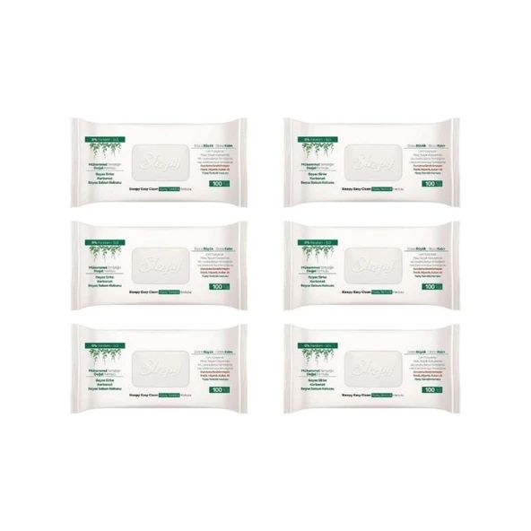 Sleepy Easy Clean Yüzey Temizlik Havlusu 100 Yaprak 6 Paket (600 Yaprak) ürün görseli 1