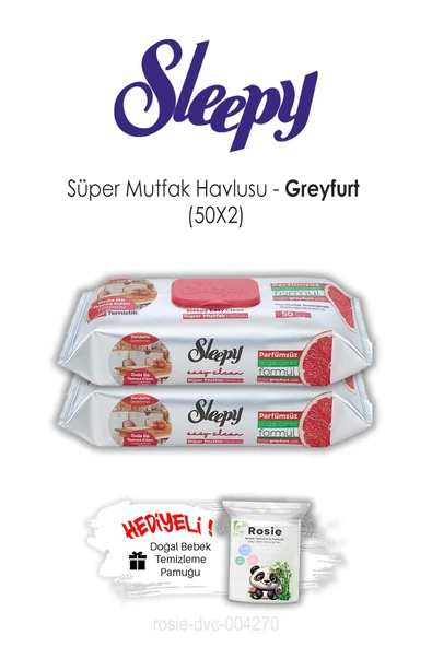 Easy Clean 2'li Greyfurtlu Süper Mutfak Havlusu 50'li ve ROSIE ürün görseli 1
