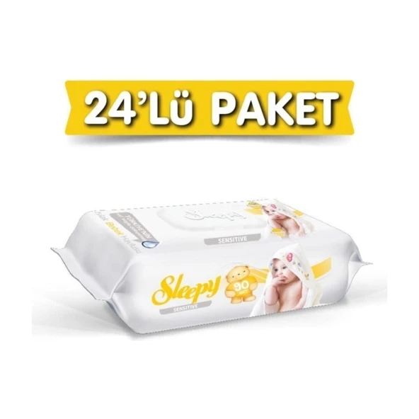 Sleepy Sensitive Islak Havlu 24X90 Lı 24 Paket 2160 Yaprak ürün görseli 1