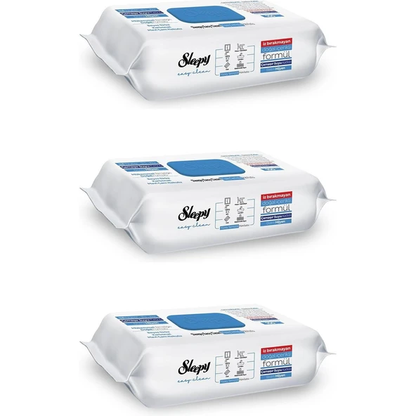 Sleepy Easy Clean Çamaşır Suyu Katkılı Yüzey Temizlik Havlusu - 100'LÜ 3 Paket ürün görseli 1