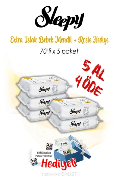 Extra Islak Bebek Havlusu 70'li 5 AL 4 ÖDE ve ROSIE ürün görseli 1