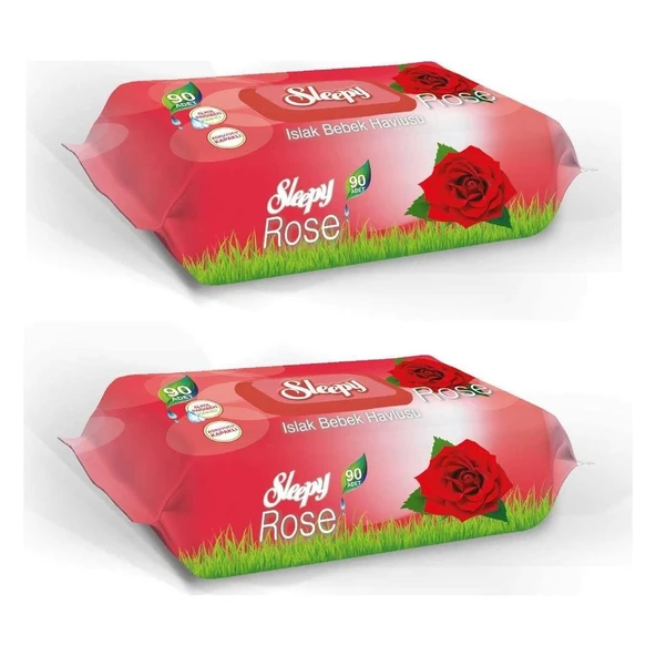 Sleepy Gül Kokulu Islak Havlu 90'lı x 2 ürün görseli 1