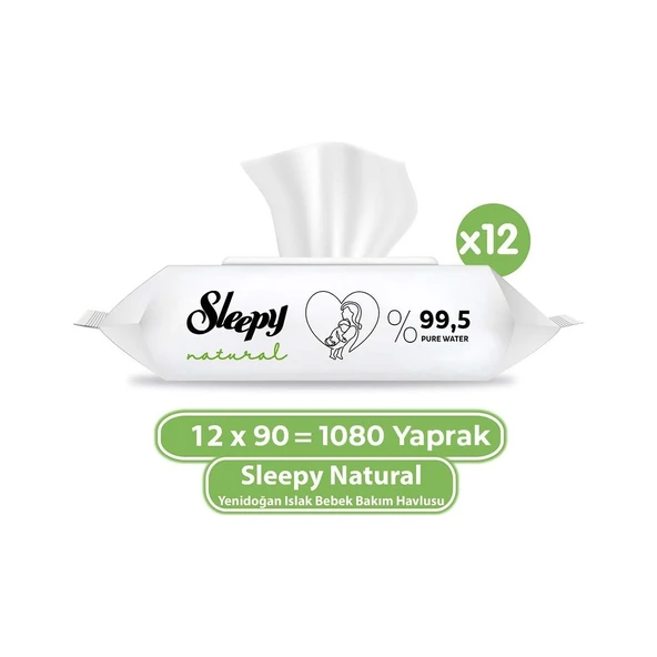 Sleepy Natural Yenidoğan Islak Mendili 1080 Yaprak ürün görseli 1