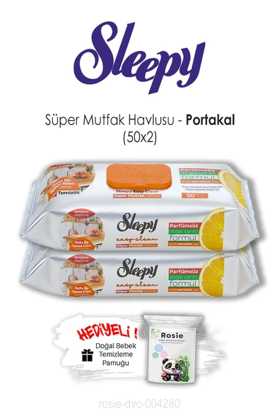 Easy Clean 2'li Portakallı Süper Mutfak Havlusu 50'li ve ROSIE ürün görseli 1