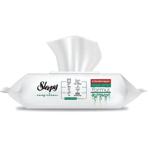 Sleepy Easy Clean Beyaz Sabun Katkılı Yüzey Temizlik Islak Havlusu - 100'LÜ 3 Paket ürün görseli 1