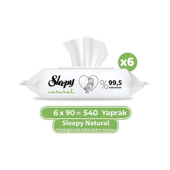 Sleepy Natural Yenidoğan Islak Mendili 540 Yaprak ürün görseli 1
