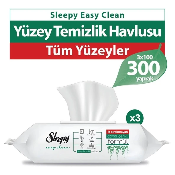 Sleepy Easy Clean Islak Mendil 100x3 (300 yaprak) ürün görseli 1