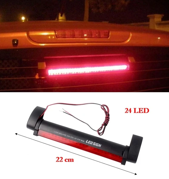 Çakar Modüllü 20 Modlu 24 Ledli Arka Cam 3.stop Lambası 12v. - Resim 2