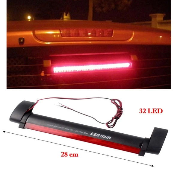 Çakar Modüllü 20 Modlu 32 Ledli Arka Cam 3.stop Lambası 12v. - Resim 2