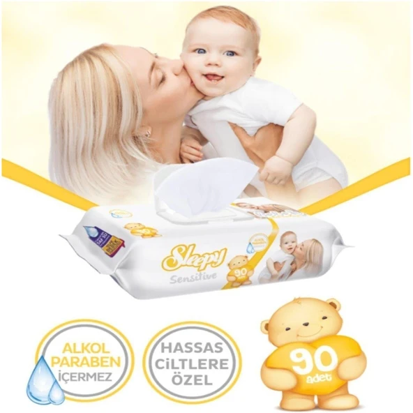 Sleepy 90 Lı 24 Paket Islak Mendil - Resim 2