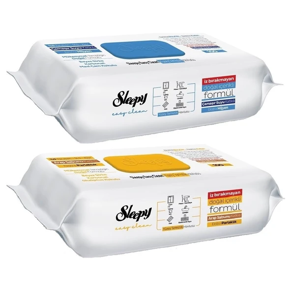 Sleepy Easy Clean Yüzey Temizlik Havlusu 2'li Set Arap Sabun - Çamaşır Suyu ürün görseli 1