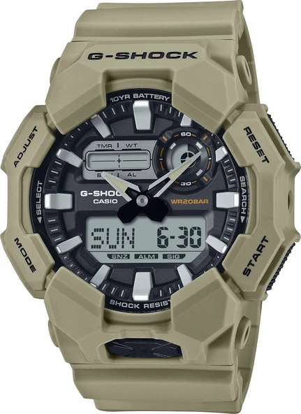 Casio GA-010-5ADR Quartz Silikon Kahve 20 ATM 52 mm Erkek Kol Saati ürün görseli 1