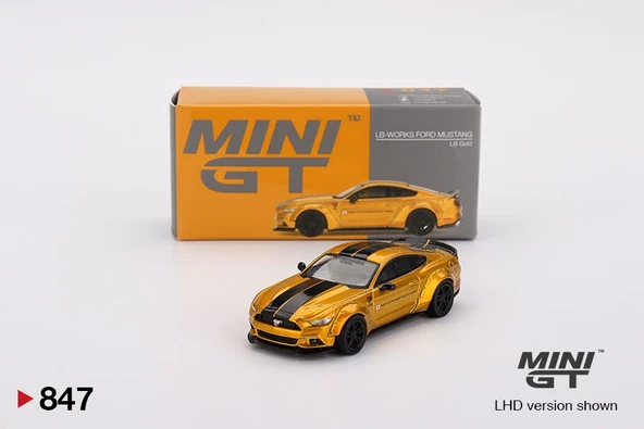 Mini GT Lb-Works Ford Mustang LB Gold 847 ürün görseli 1