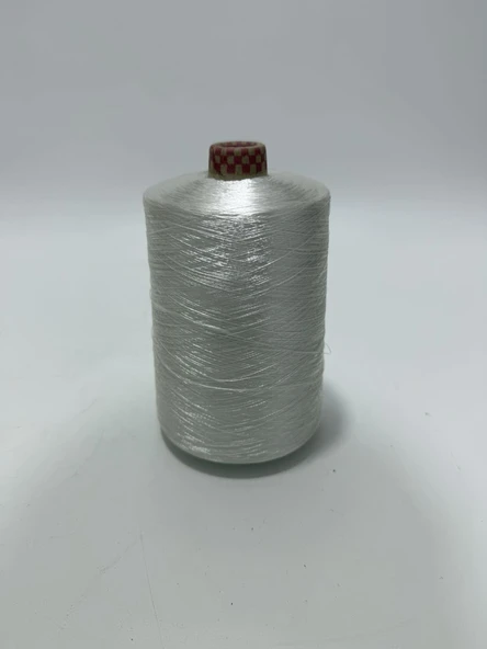 Beyaz Renk Polyester İplik 19 Rulo - Resim 3