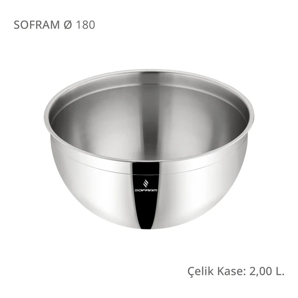 Sofram 18 Cm Çelik Kase 2 Litre ürün görseli 1