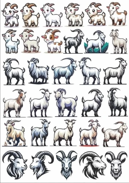 Keçi Sticker Set ürün görseli 1