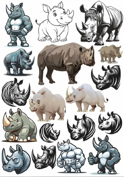 Su Aygırı Sticker Set ürün görseli 1