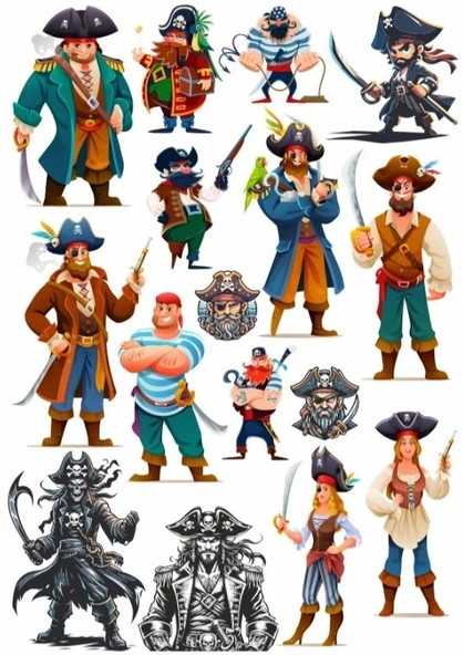 Korsan Sticker Set -1 ürün görseli 1